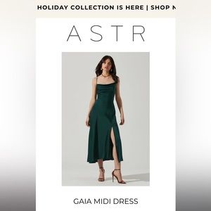 Green astr the label Gaia dress